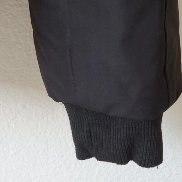 Han Ton Mens L Bomber Jacket Black Full Zip Insulated Quilted Flap Pockets - Picture 10 of 16